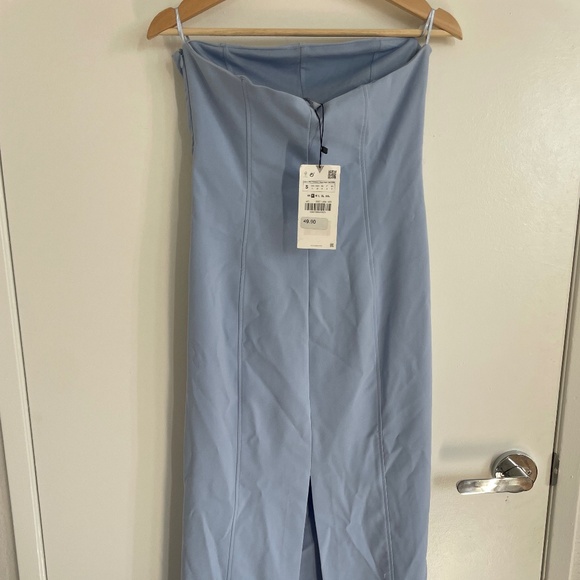 Blue Strapless Dress - Picture 1 of 2